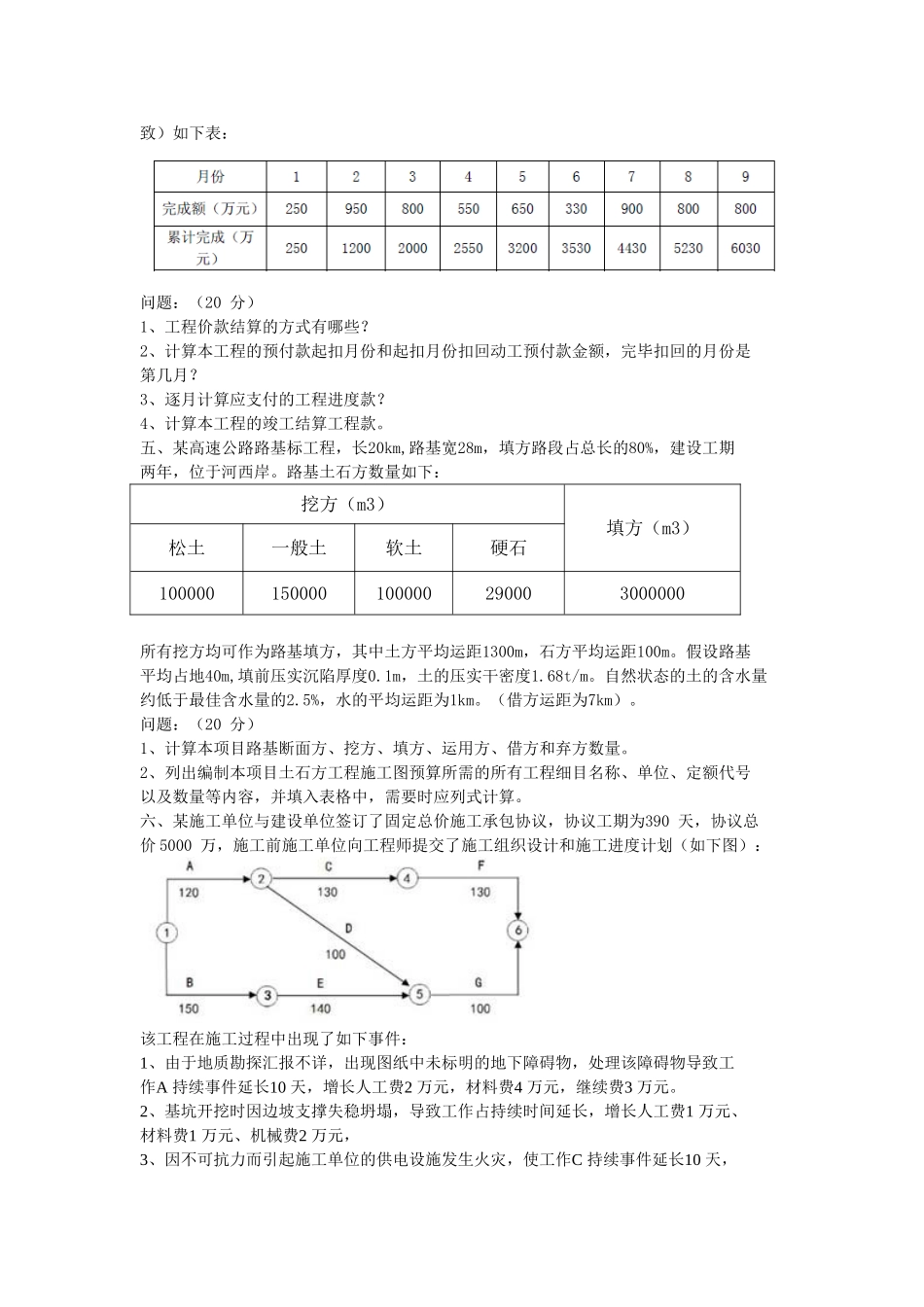 2025年公路工程造价案例分析真题甲级_第2页