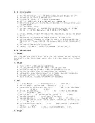 机械工程材料复习题1