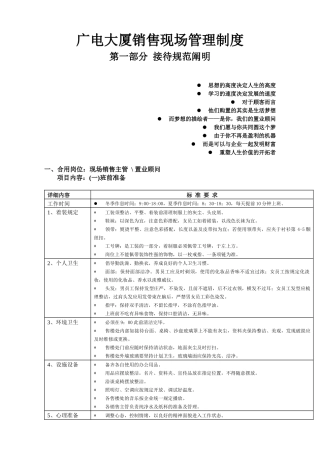 2025年广电大厦营销中心现场管理制度