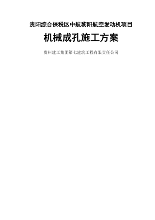 机械成孔施工方案