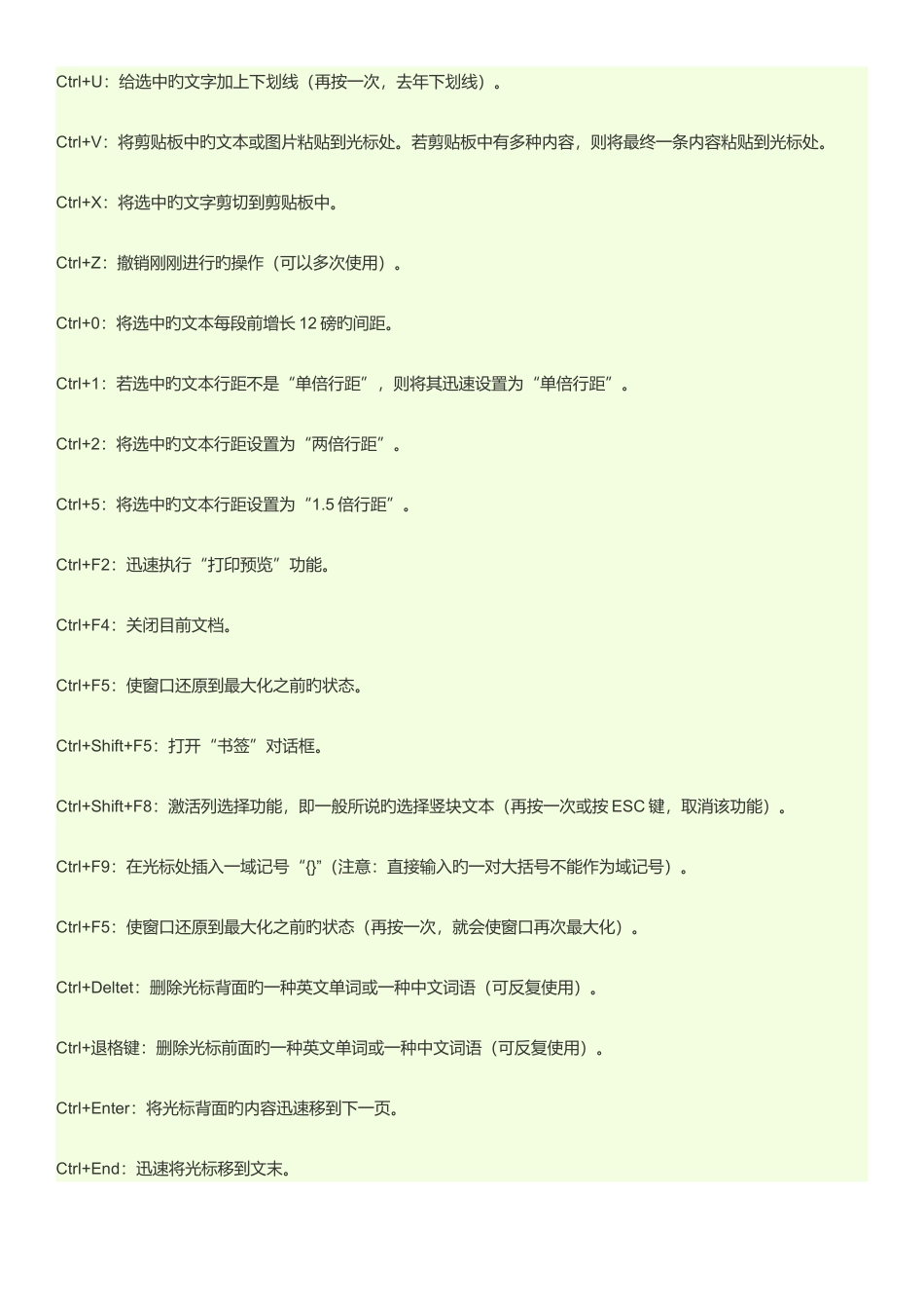 2025年WORD全套快捷键小技巧_第3页