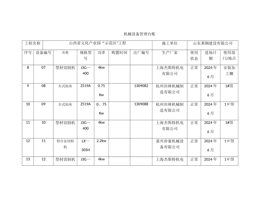 机械设备管理台账_第2页