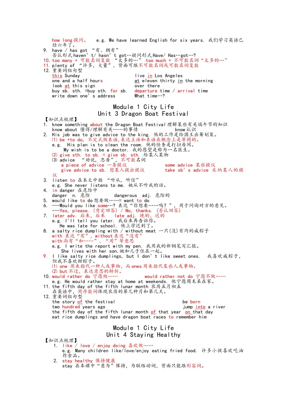 2025年沪教版牛津英语六年级下册6B期中知识点总结_第2页