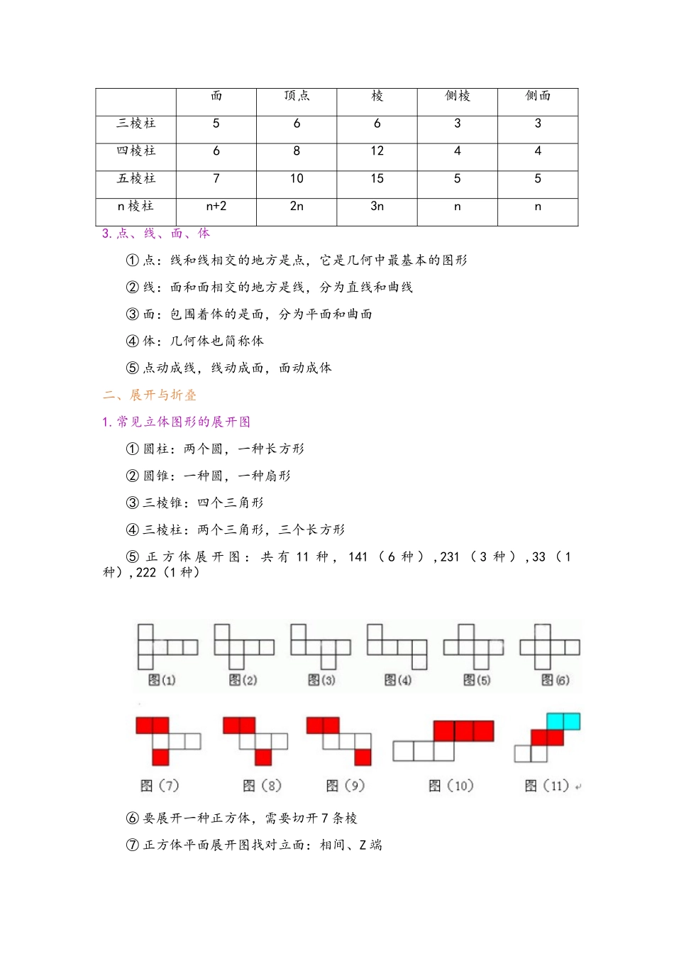2025年北师大版七年级上数学知识点汇总_第2页