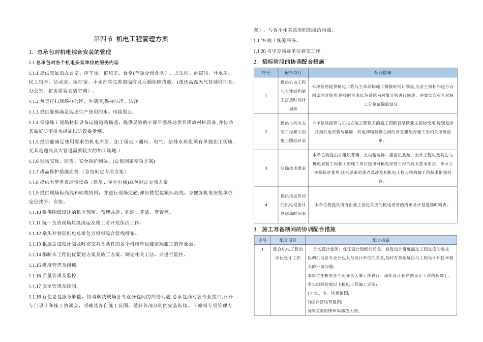 机电工程管理方案_第1页