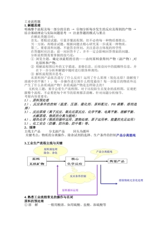 2025年工业流程题竞赛用