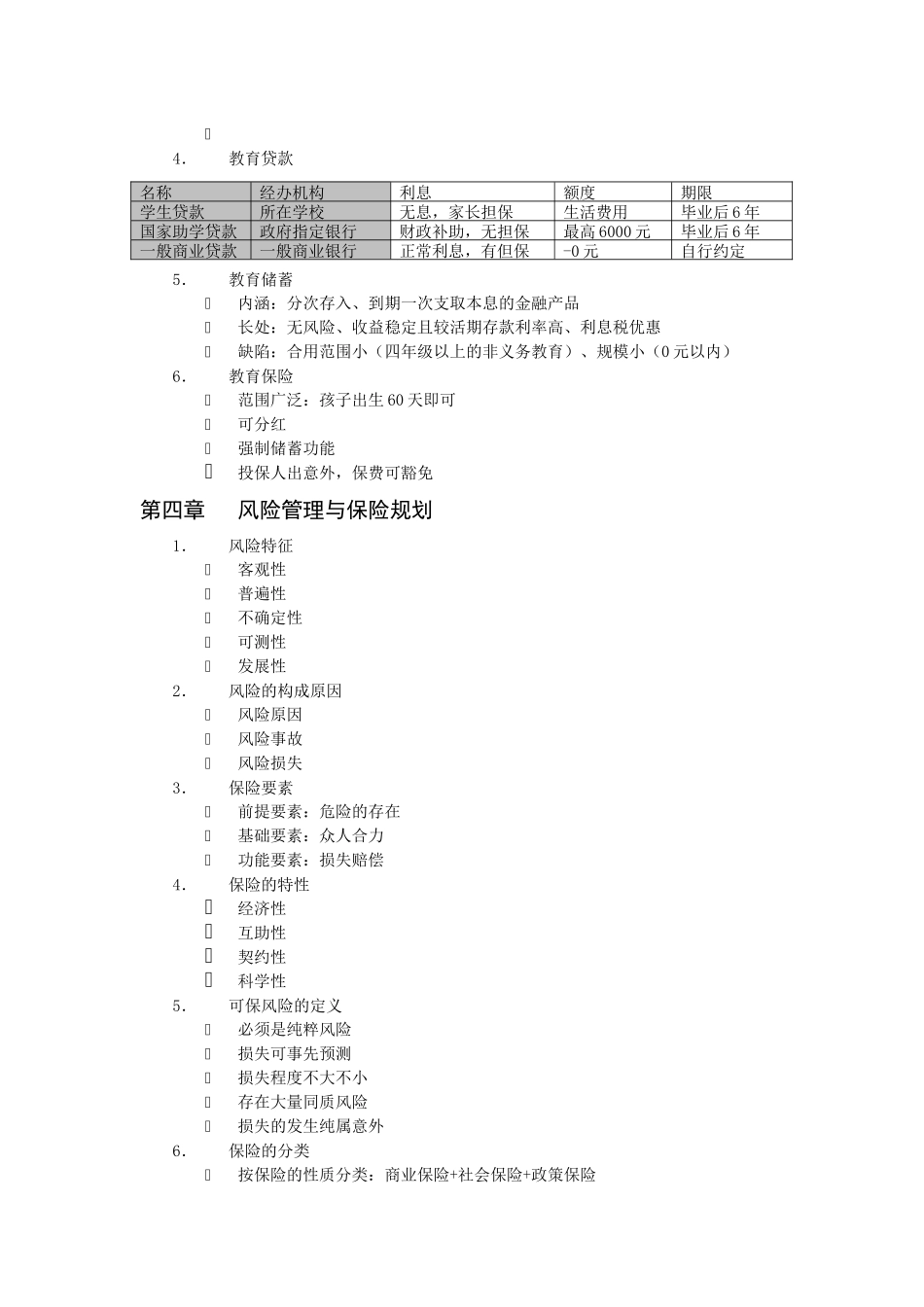 2025年助理部分理财考点文件_第3页