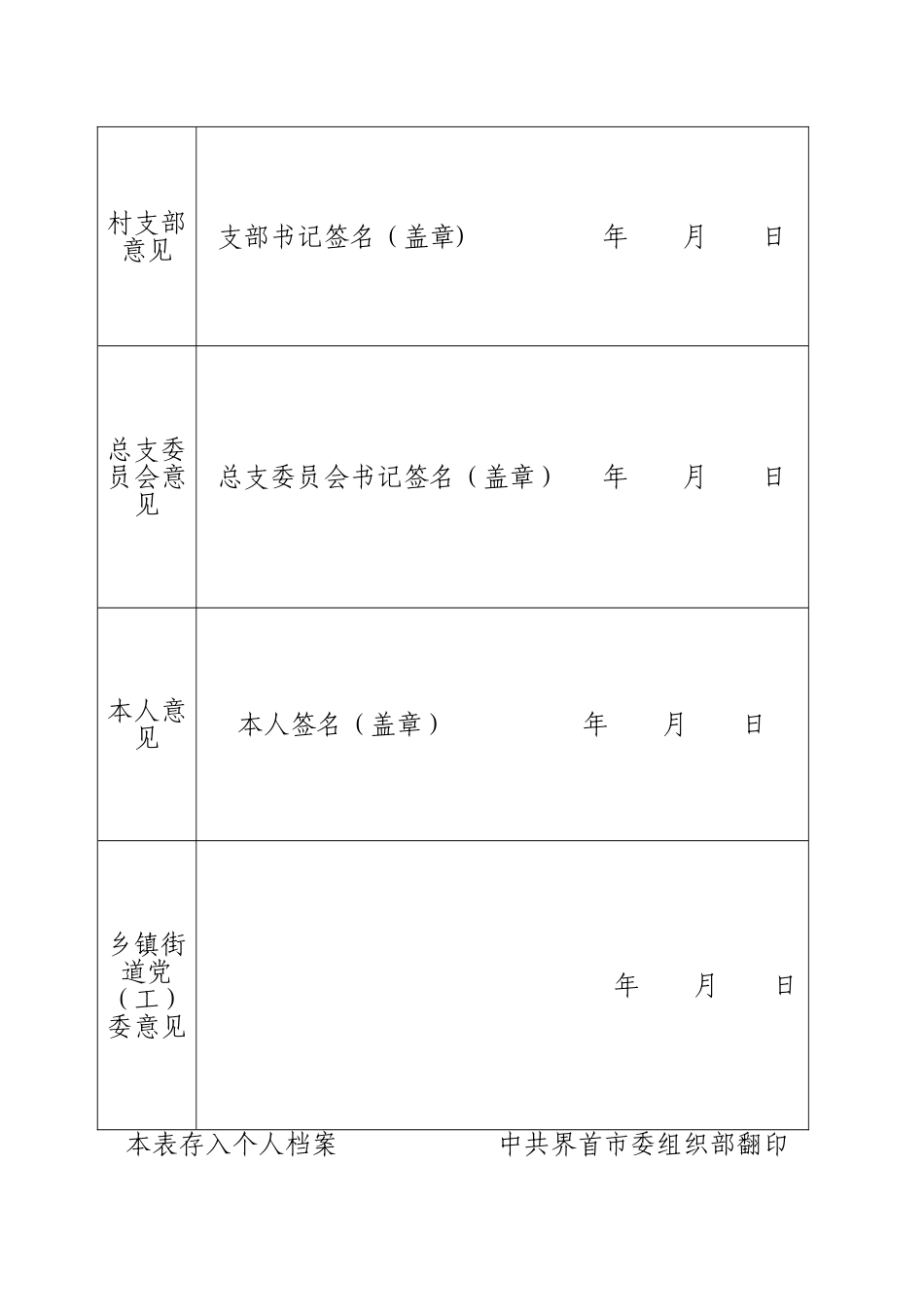 村干部年度考核登记表_第2页