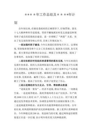 村级上半年工作总结及下半年计划