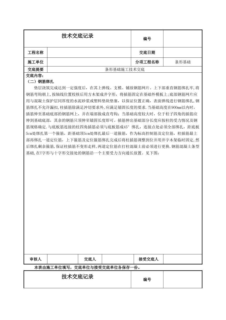 条形基础施工技术交底_第2页