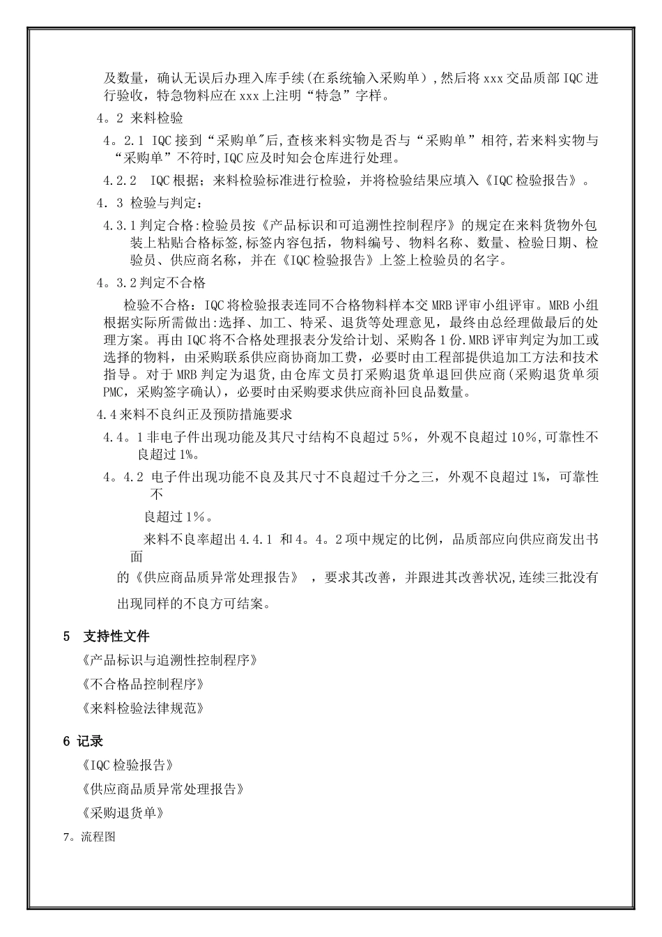 来料检验及异常处理管理规范_第2页