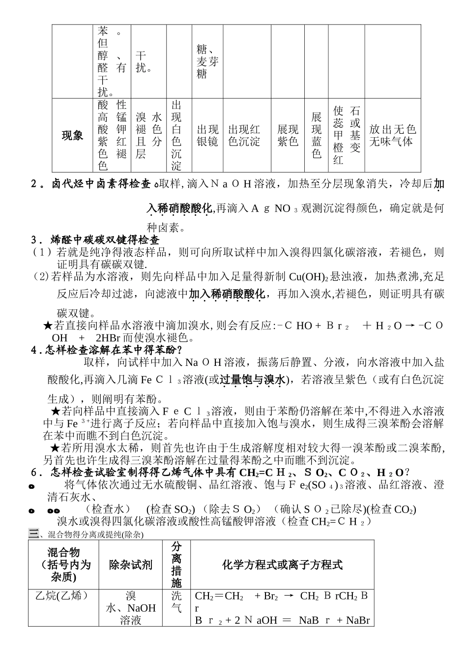 2025年高中有机化学基础知识点归纳 _第3页