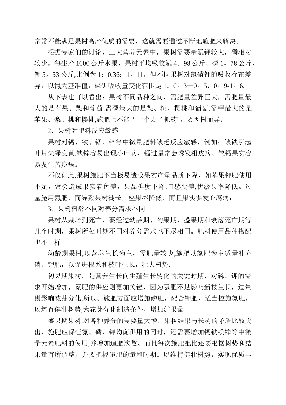 果树的施肥与管理技术_第2页