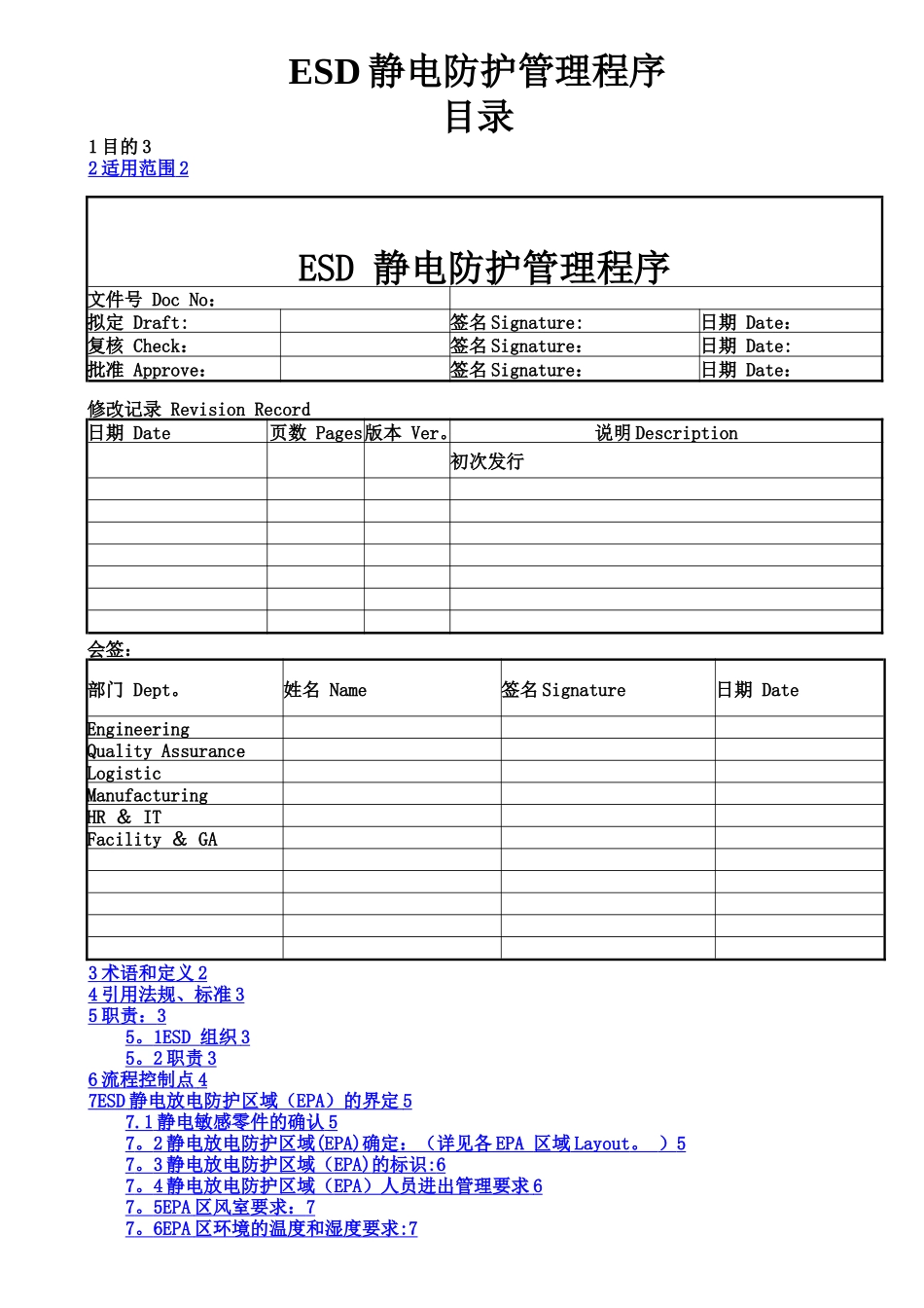 某-ESD静电防护管理程序_第1页