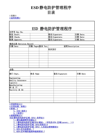 某-ESD静电防护管理程序