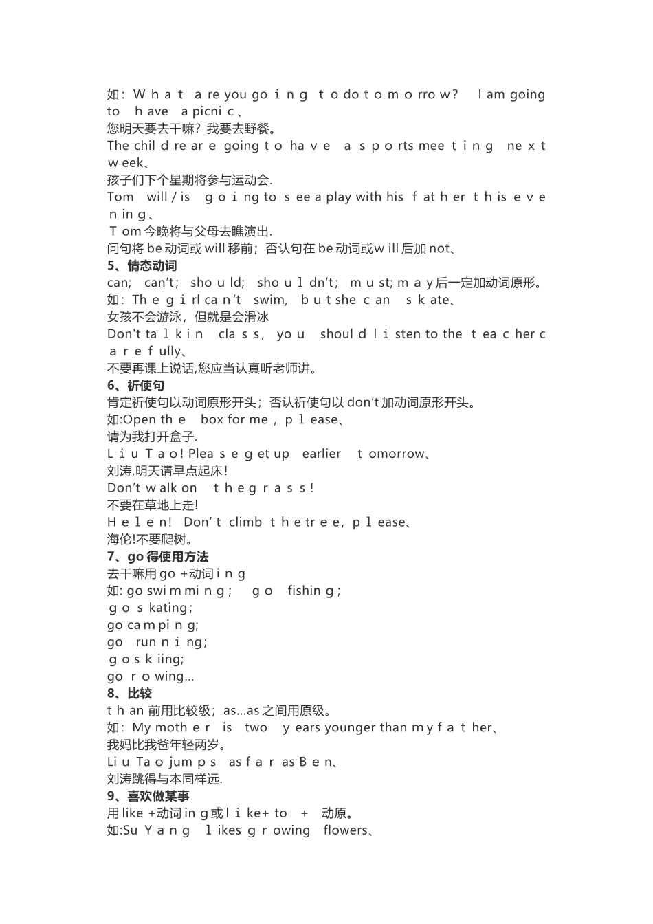 2025年小学阶段的英语语法知识点_第2页