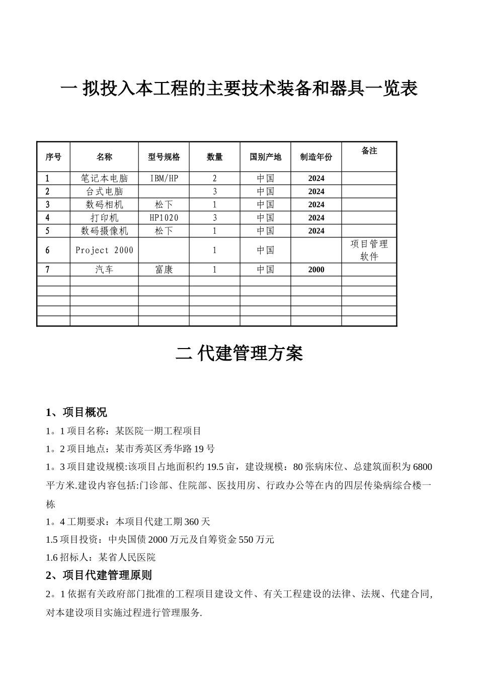 某公司代建项目管理大纲案例_第2页