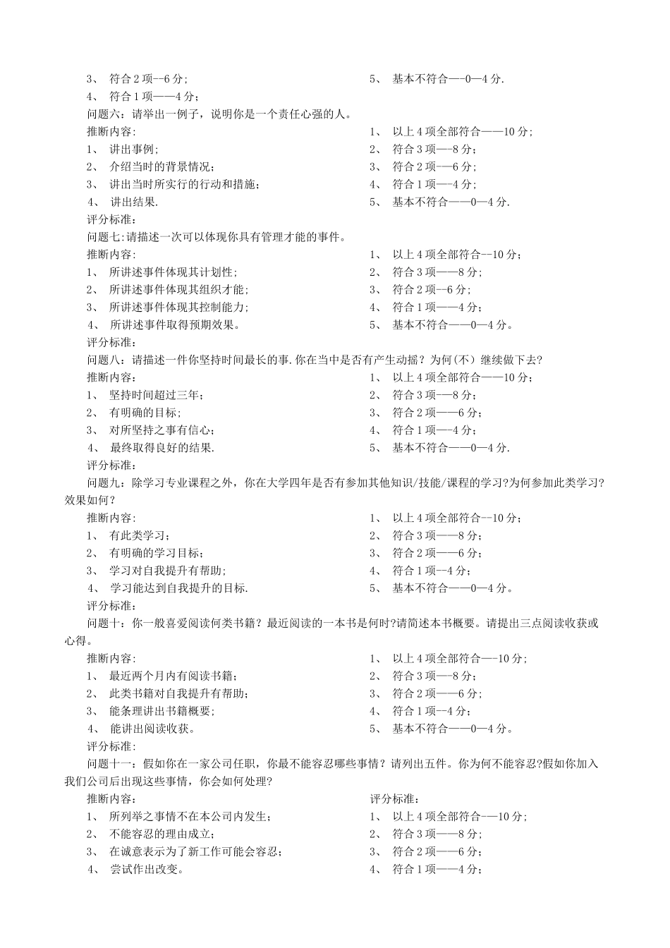 某公司储备干部面试指南(题目)_第2页