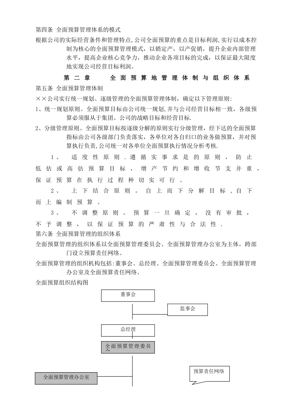 某公司的《全面预算管理制度》_第2页