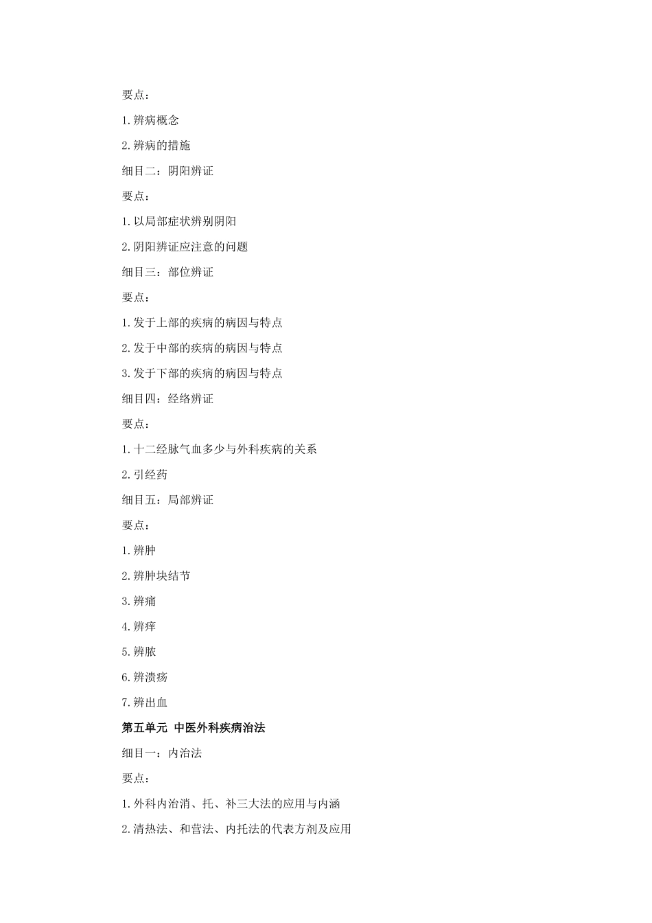 2025年X中医助理医师考试大纲《中医外科学》_第2页