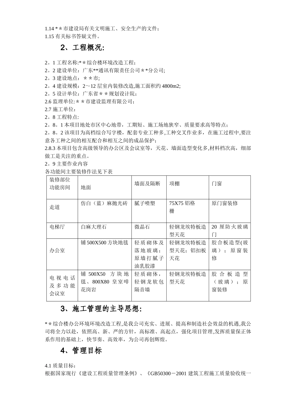 某办公楼改造装饰工程施工组织设计方案_第2页