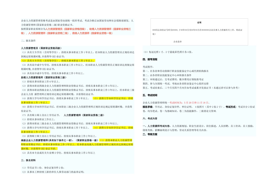 2025年人力资源师考试流程_第1页