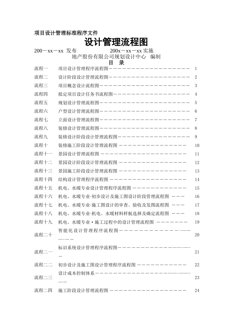 某地产公司项目设计管理流程图_第1页