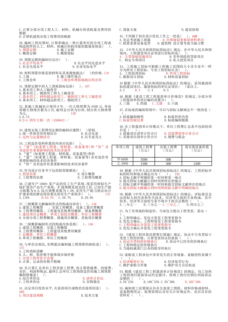 2025年造价员考试模拟试题及答案共7套_第2页