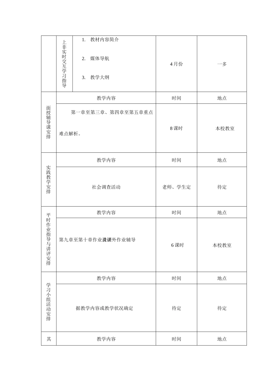 2025年怀化广播电视大学直属部课程教学执行方案报告单_第3页