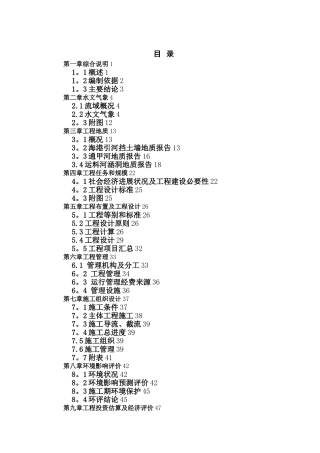 某市河道整治工程可行性研究报告