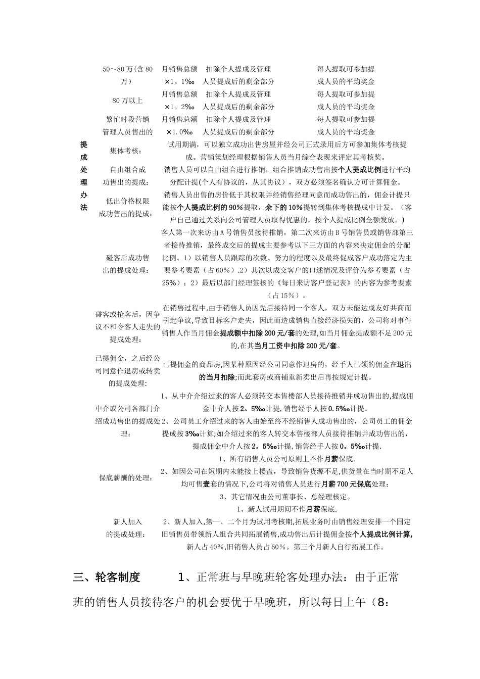 某房地产销售佣金提成制度_第3页