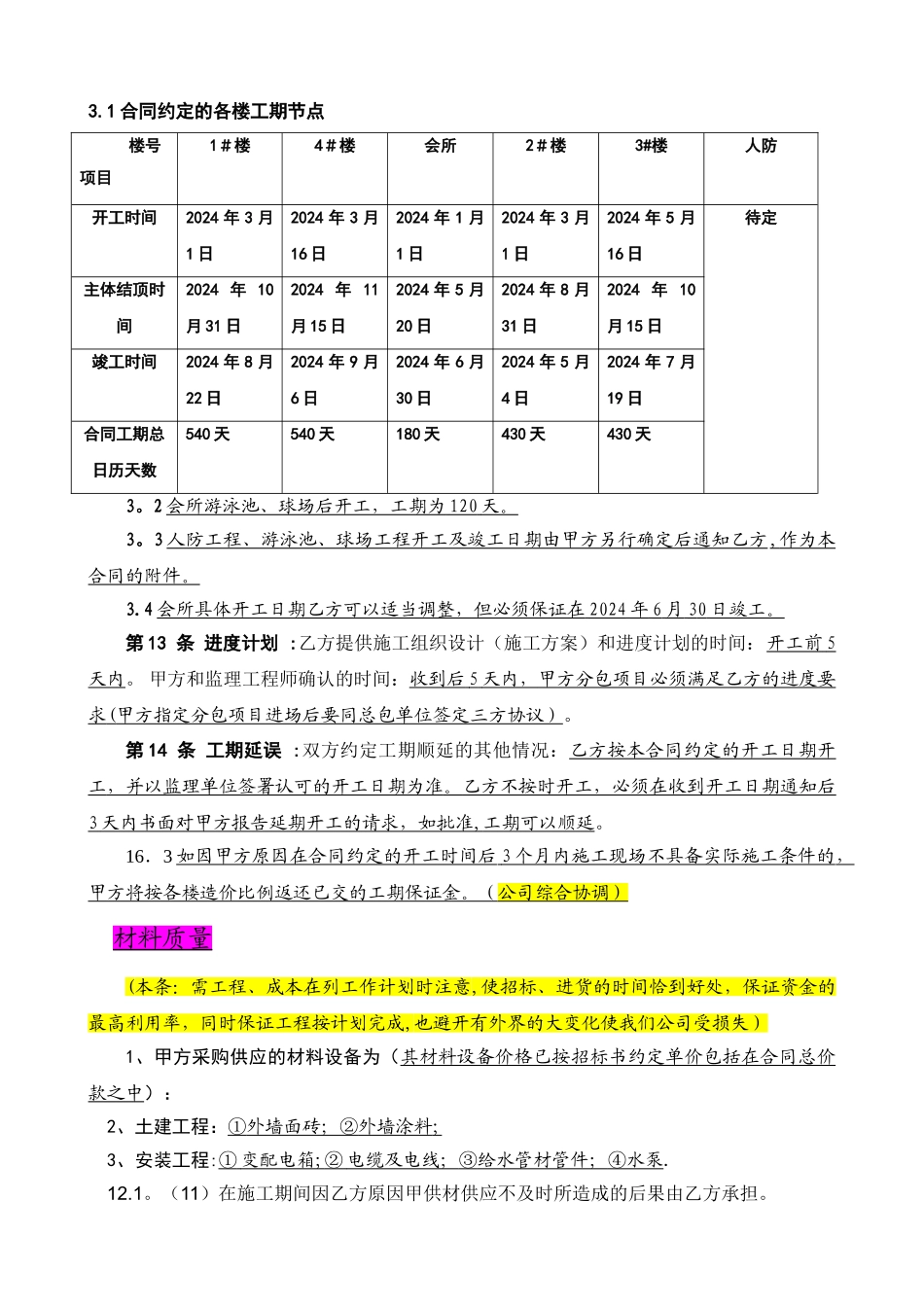 某房地产项目施工合同定交底_第2页