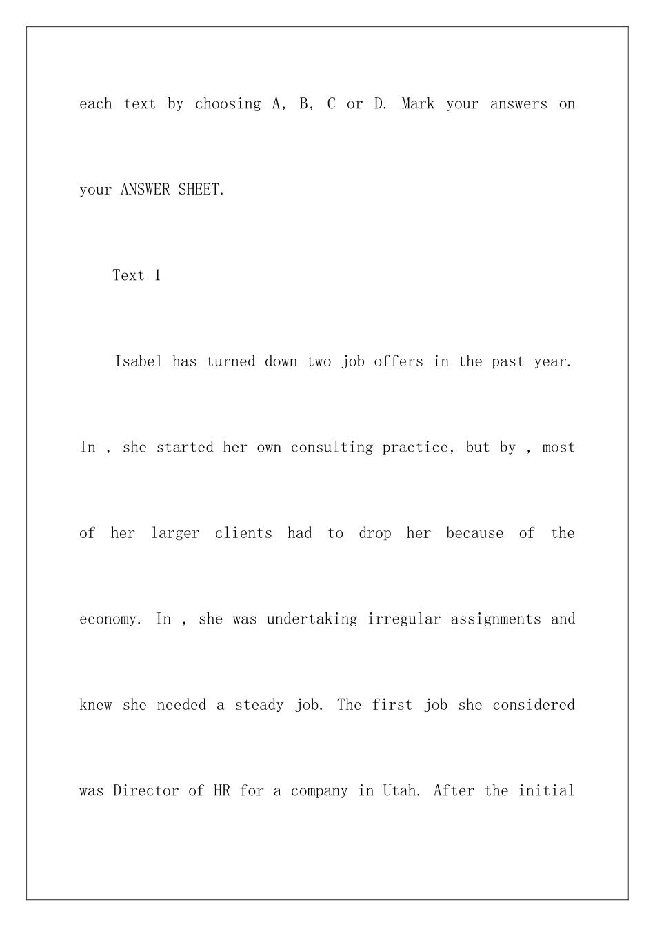 2025年3月公共英语三级考试真题及答案阅读_第2页