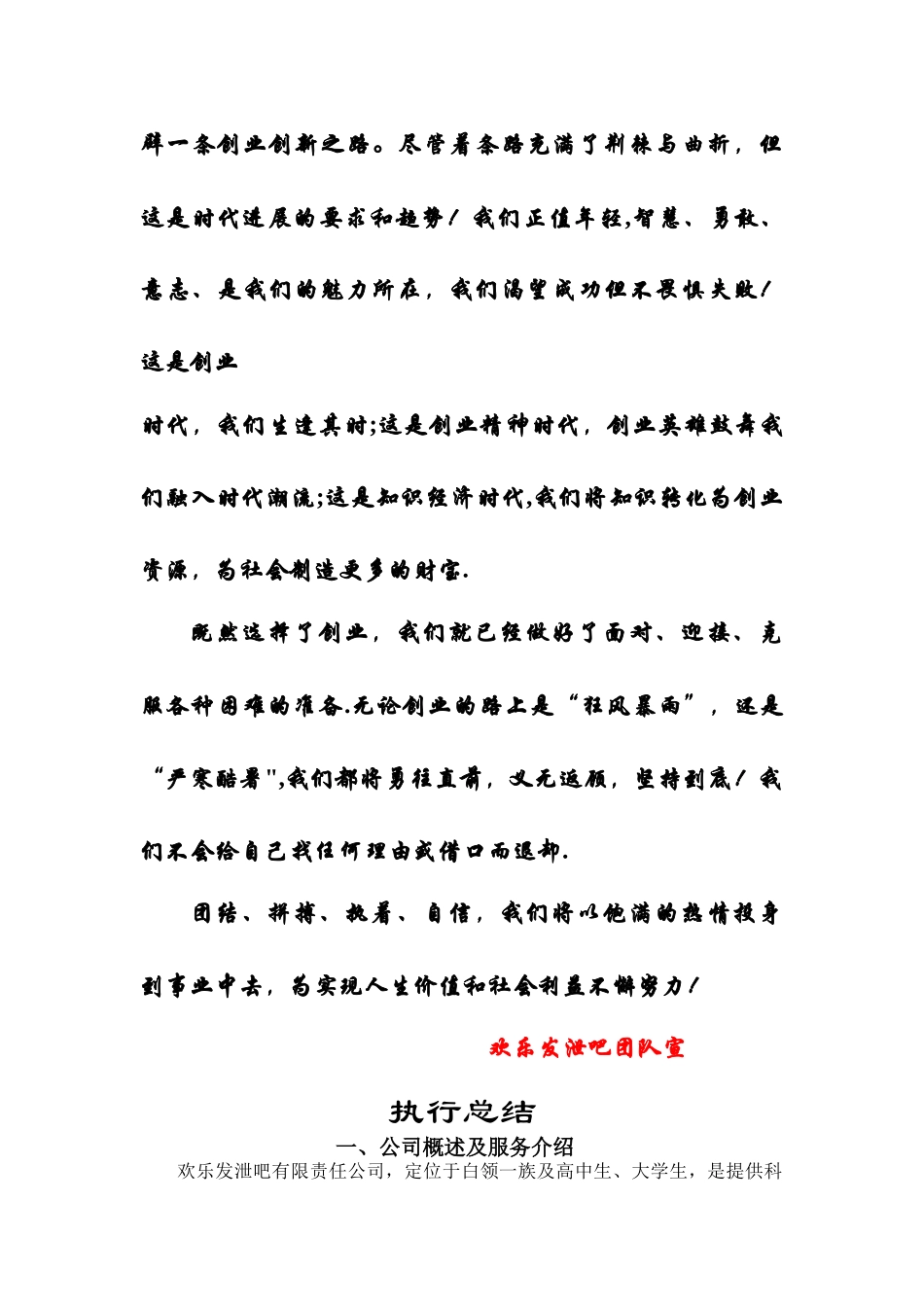 某某公司创业计划书_第3页