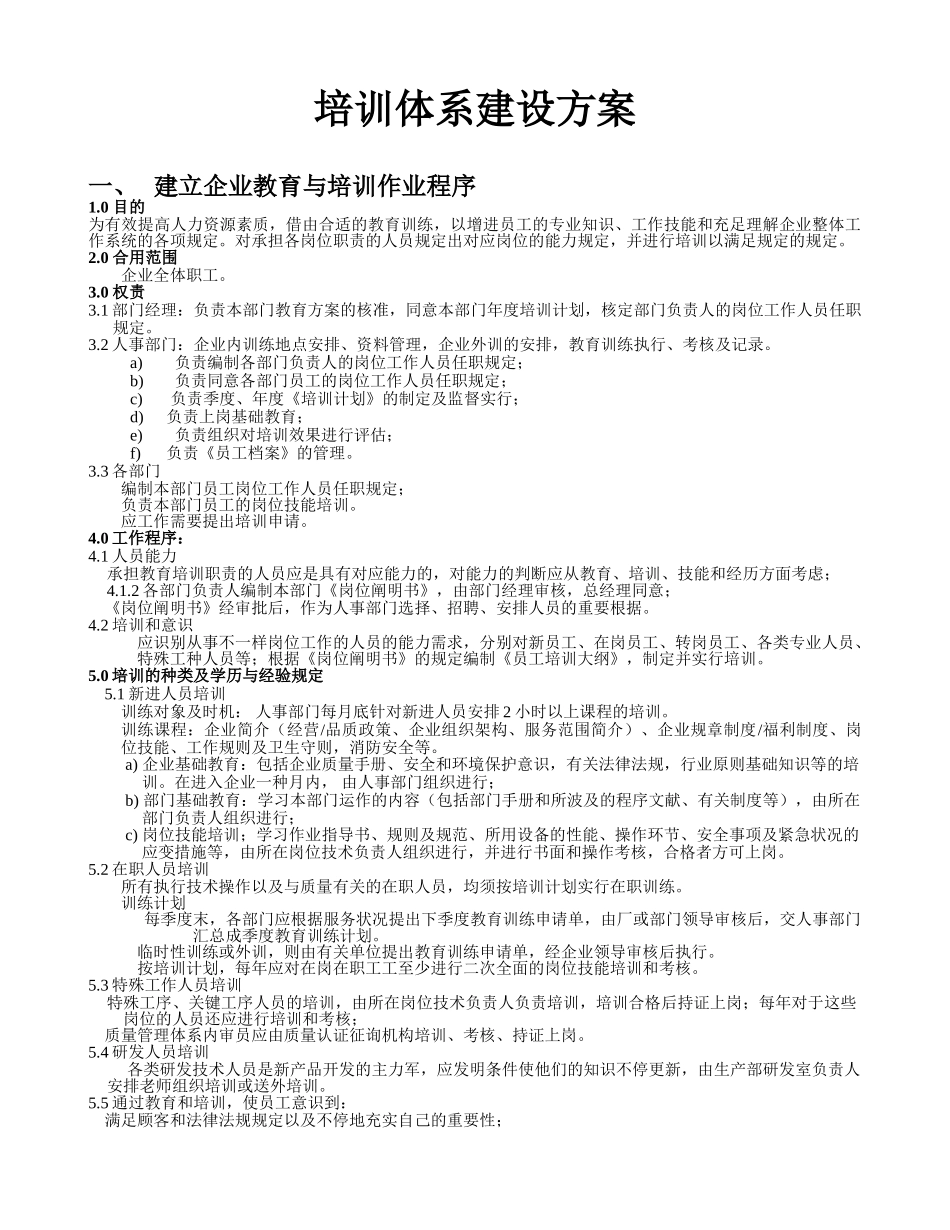 2025年超实用全套企业培训体系建设方案_第1页