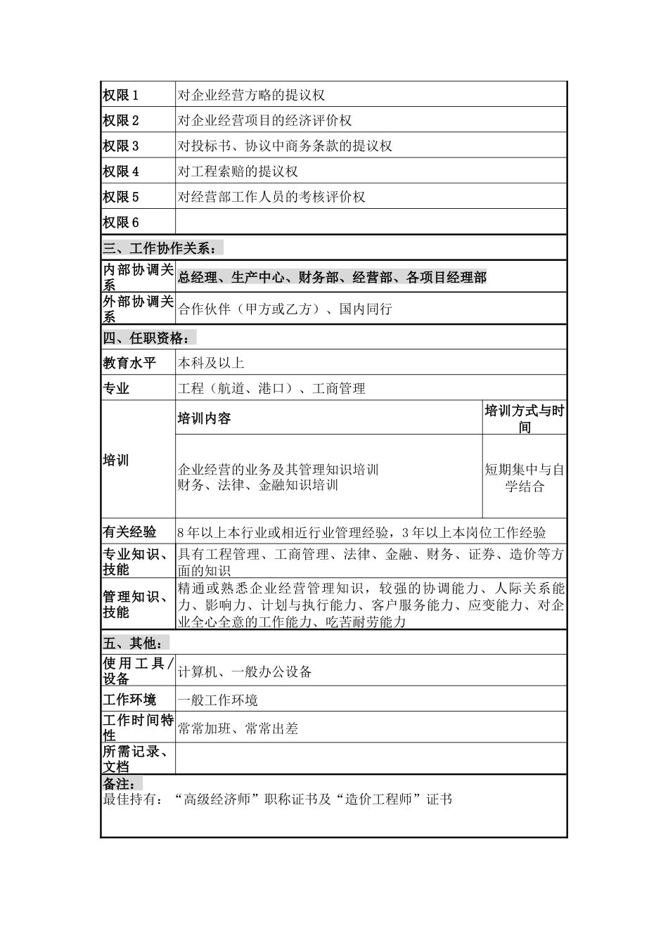 2025年总经济师岗位说明书_第2页