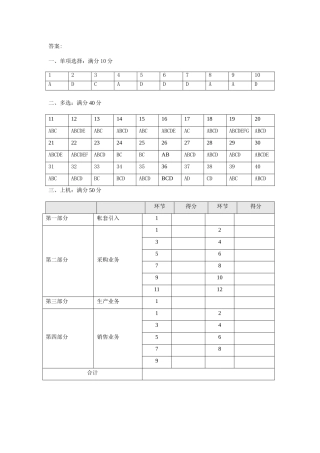 2025年T3企管通第II套试题答案笔试上机