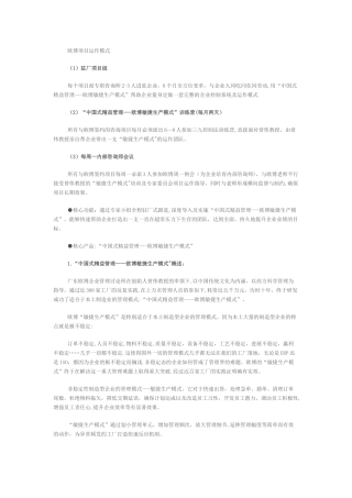 某生产管理咨询流程