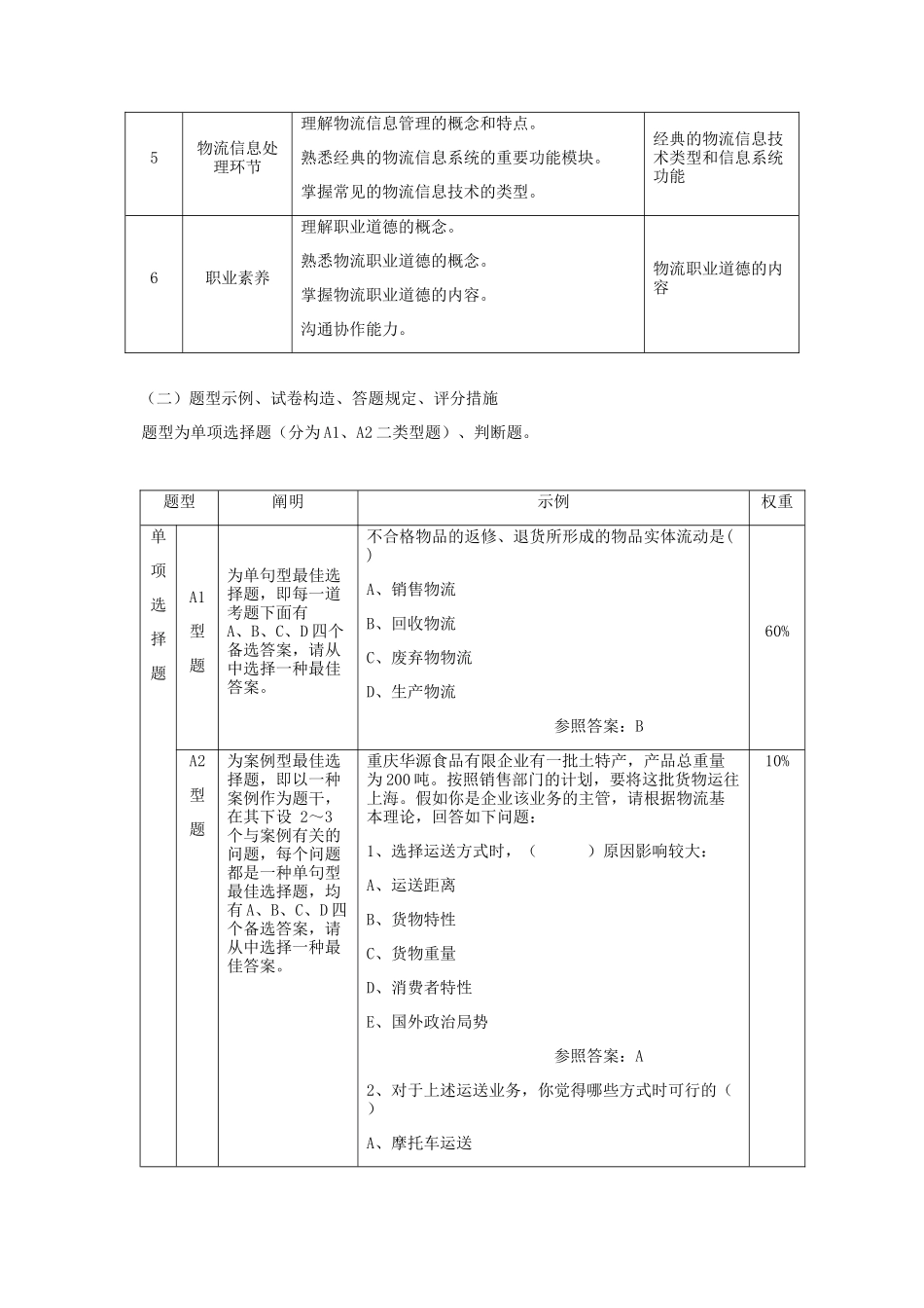 2025年湖北职业技术学院中职生单招试题物流管理专业_第3页