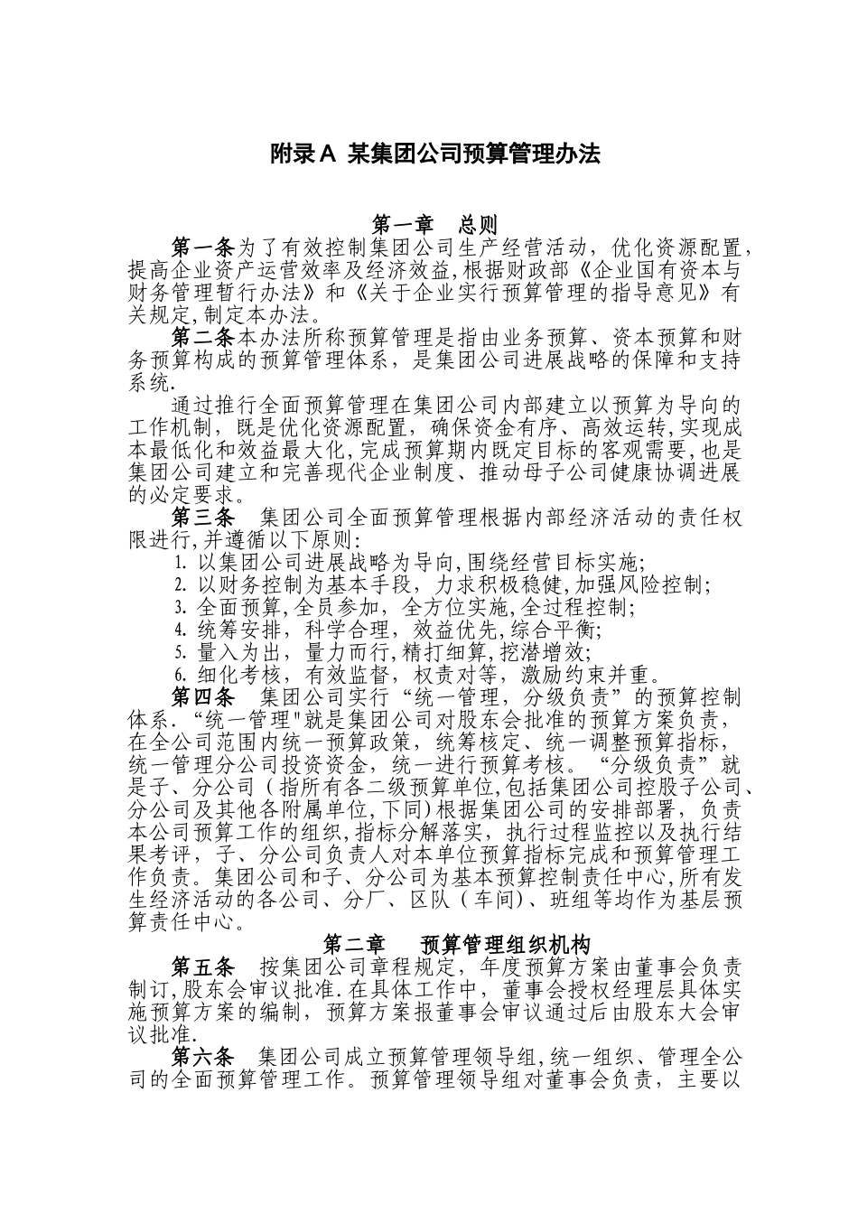 某集团公司预算管理办法_第1页