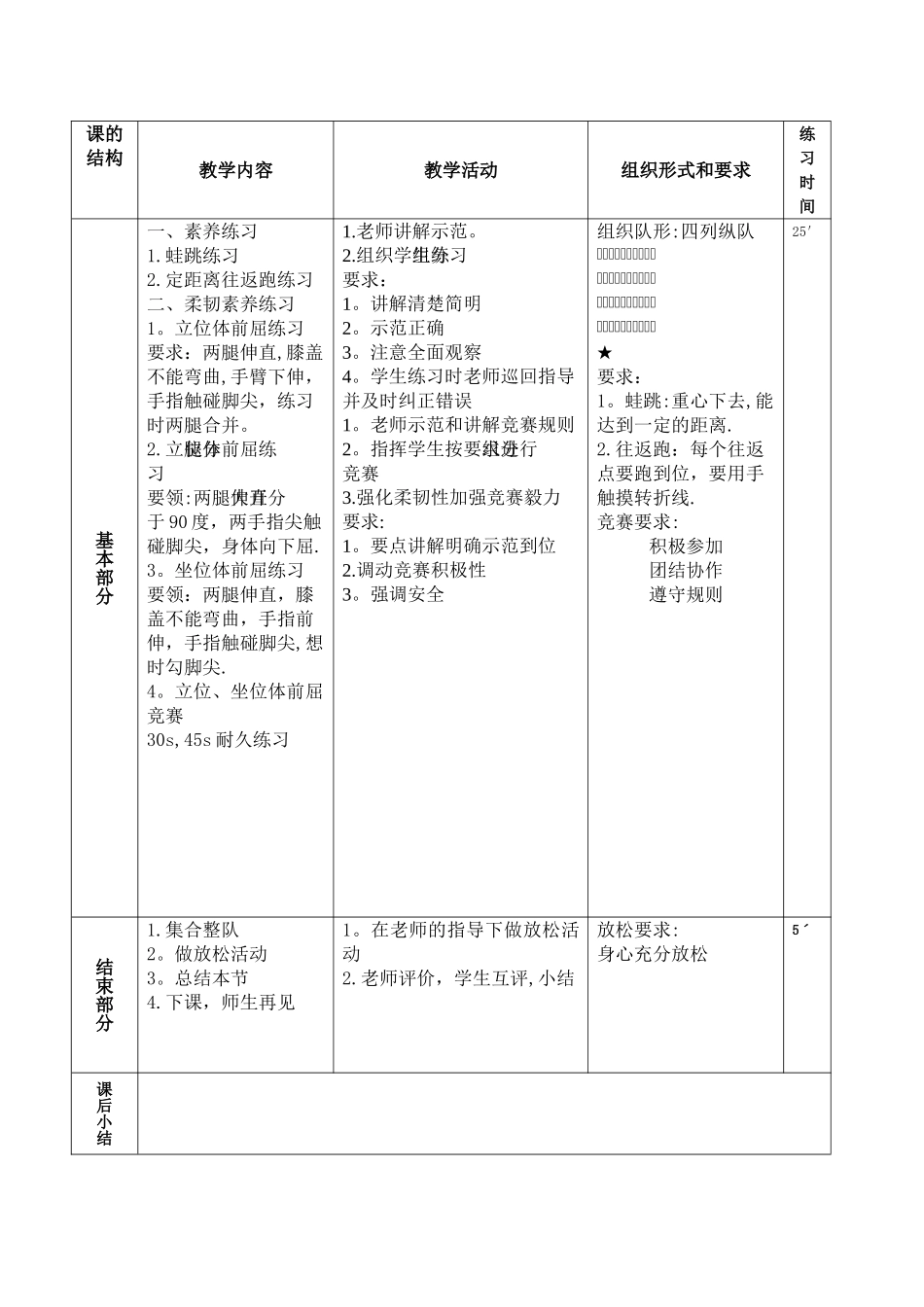柔韧素质练习教案_第2页