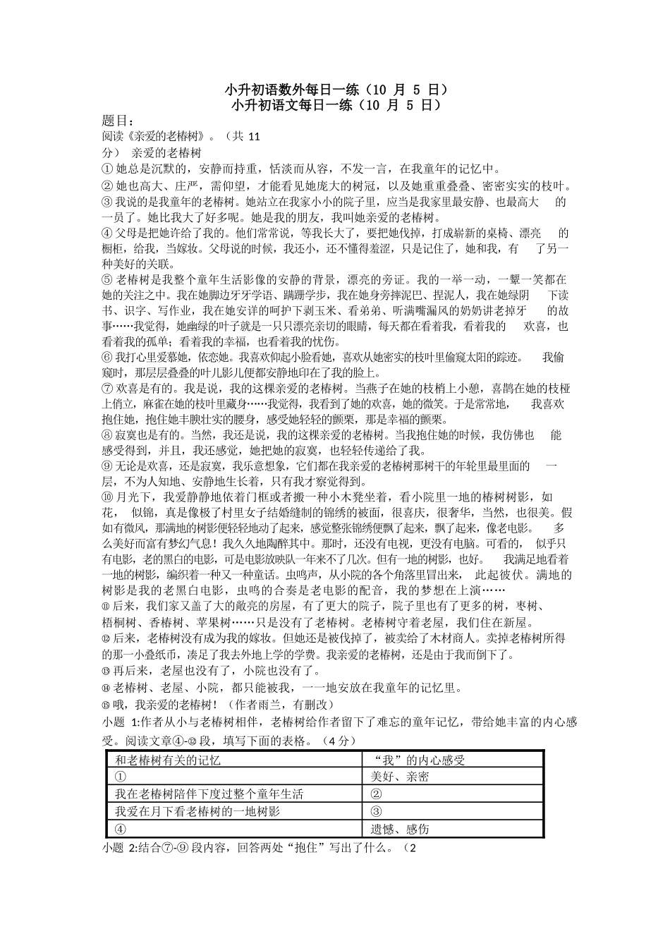 2025年小升初语数外10月5日_第1页