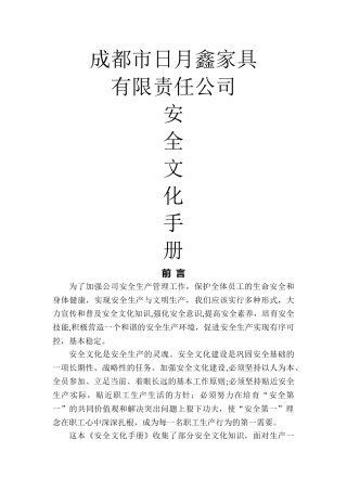 标准化安全文化手册