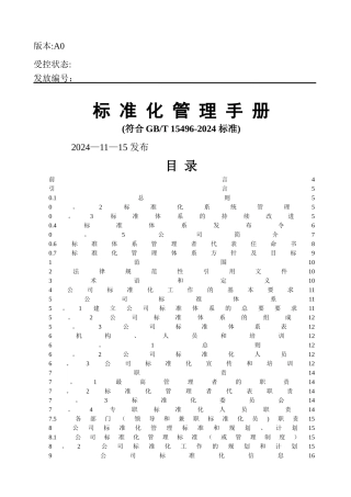 标准化管理体系手册