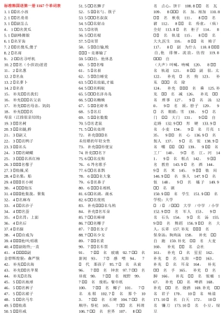 标准韩国语第一册单词表