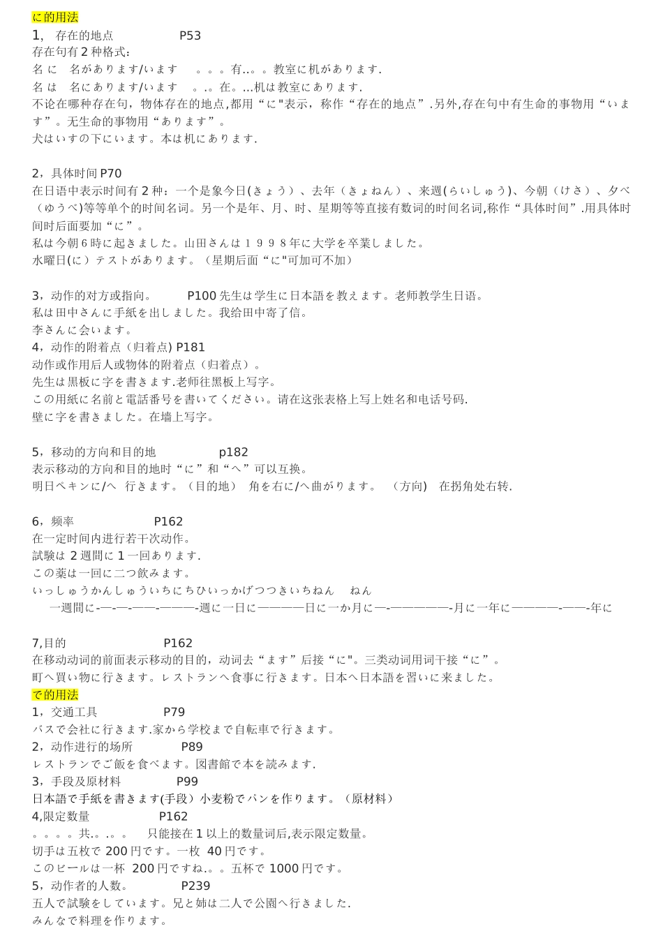 标日初级上册语法总结_第1页