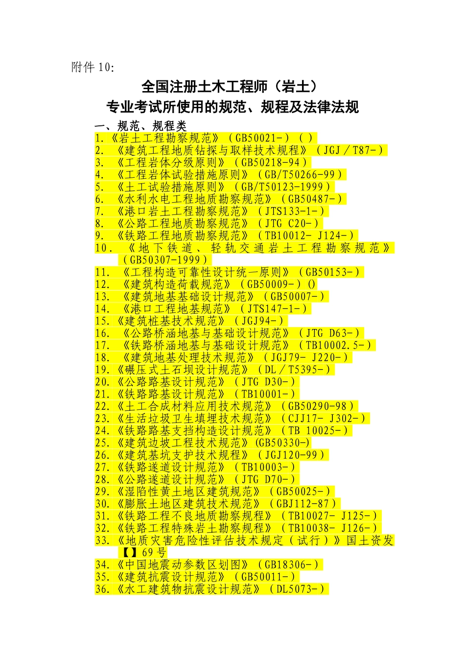 2025年注册土木工程师岩土考试用规范_第1页