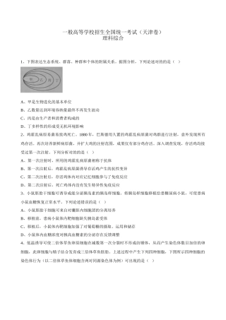 2025年天津高考理综真题
