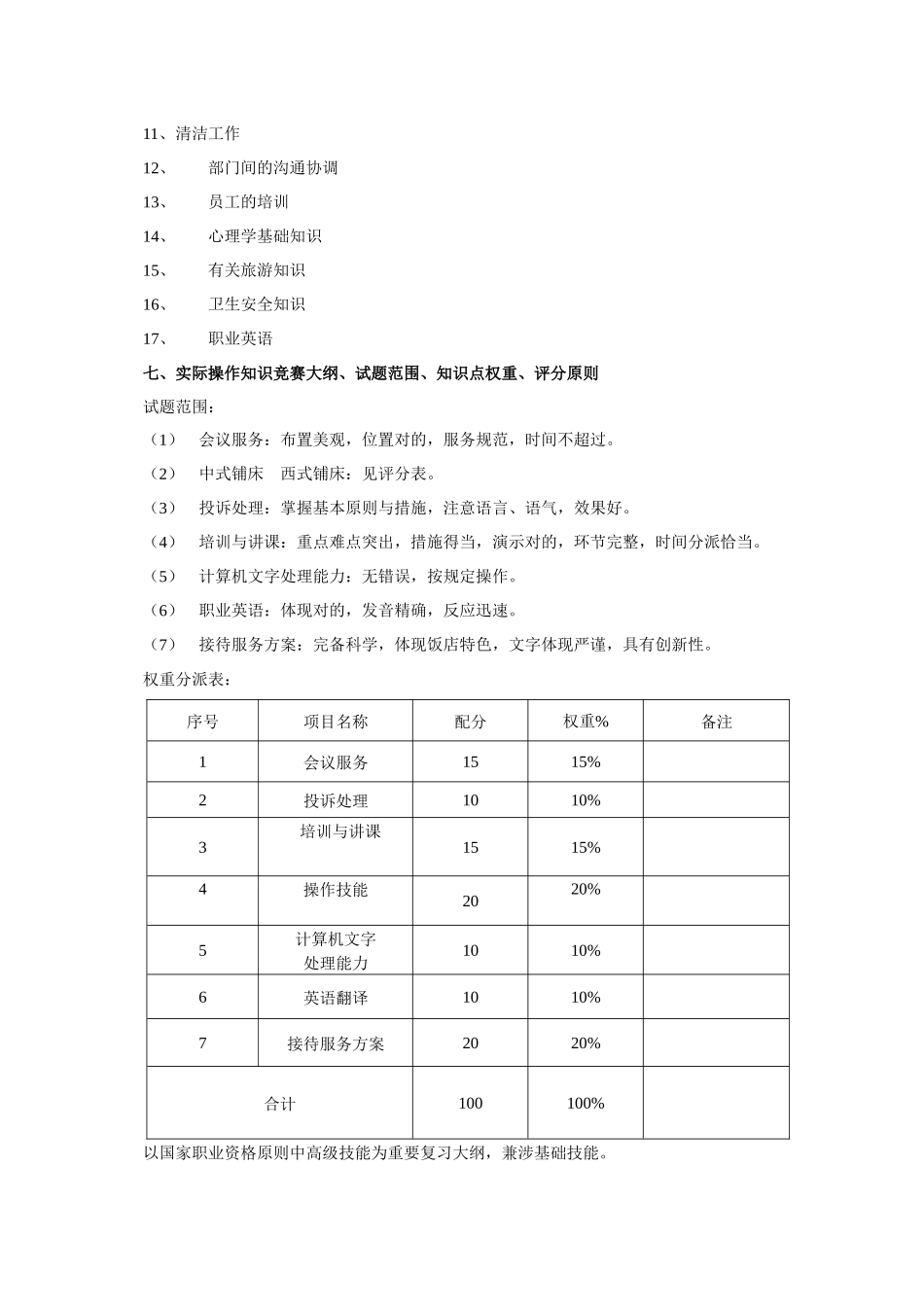 2025年客房服务员技能竞赛_第3页