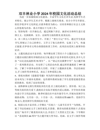 校园文化活动总结